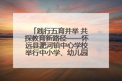 践行五育并举 共探教育新路径——怀远县淝河镇中心学校举行中小学、幼儿园班主任论坛活动
