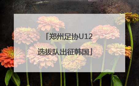 郑州足协U12选拔队出征韩国