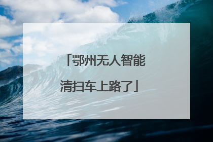 鄂州无人智能清扫车上路了