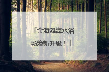 金海滩海水浴场焕新升级！