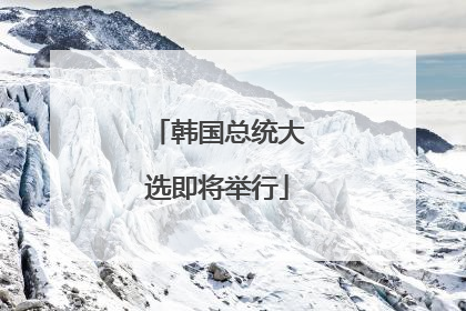 韩国总统大选即将举行