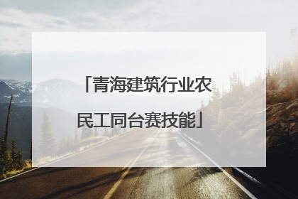 青海建筑行业农民工同台赛技能