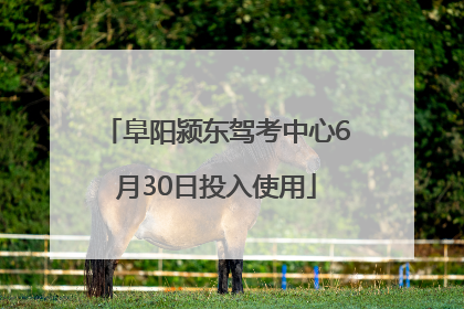 阜阳颍东驾考中心6月30日投入使用
