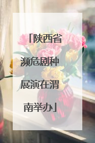 陕西省濒危剧种展演在渭南举办