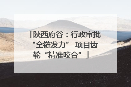 陕西府谷：行政审批“全链发力” 项目齿轮“精准咬合”