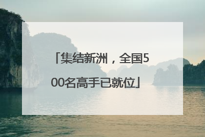 集结新洲，全国500名高手已就位