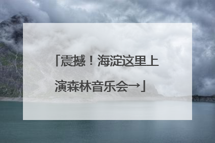 震撼！海淀这里上演森林音乐会→