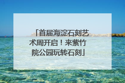 首届海淀石刻艺术周开启！来紫竹院公园玩转石刻