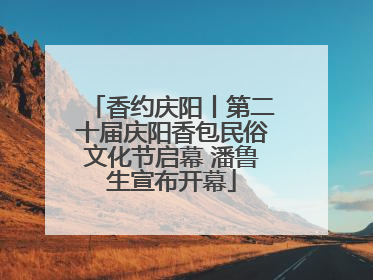 香约庆阳丨第二十届庆阳香包民俗文化节启幕 潘鲁生宣布开幕