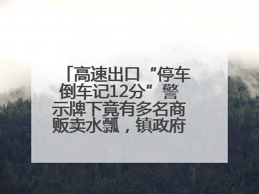 高速出口“停车倒车记12分”警示牌下竟有多名商贩卖水瓢，镇政府：系流动摊位，已多次劝离