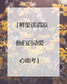 鲜果送清凉 他们启动爱心助考