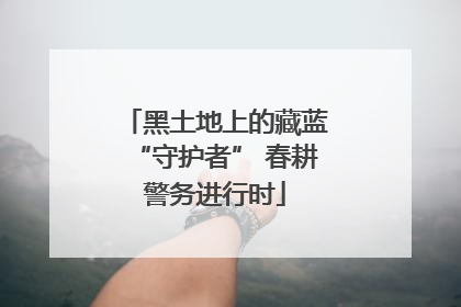 黑土地上的藏蓝“守护者” 春耕警务进行时