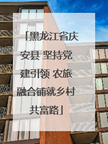 黑龙江省庆安县 坚持党建引领 农旅融合铺就乡村共富路