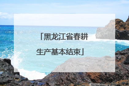 黑龙江省春耕生产基本结束