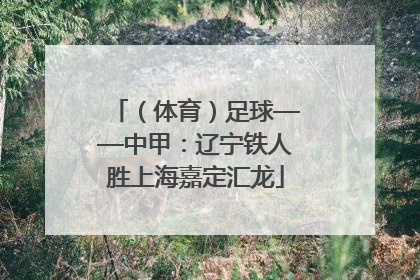 （体育）足球——中甲：辽宁铁人胜上海嘉定汇龙