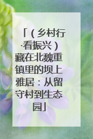 （乡村行·看振兴）藏在北魏重镇里的坝上雅居：从留守村到生态园