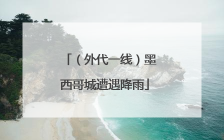 （外代一线）墨西哥城遭遇降雨