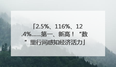 2.5%、116%、12.4%……第一、新高！“数”里行间感知经济活力