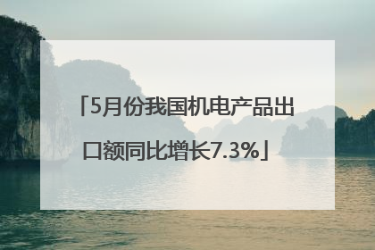5月份我国机电产品出口额同比增长7.3%