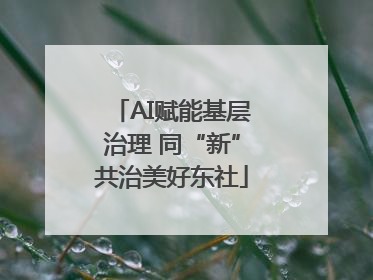 AI赋能基层治理 同“新”共治美好东社