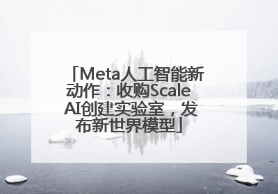 Meta人工智能新动作：收购Scale AI创建实验室，发布新世界模型